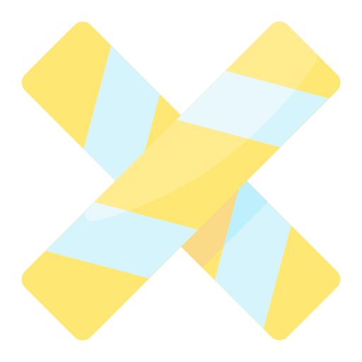 Crime, medical, police, quarantine, tape icon