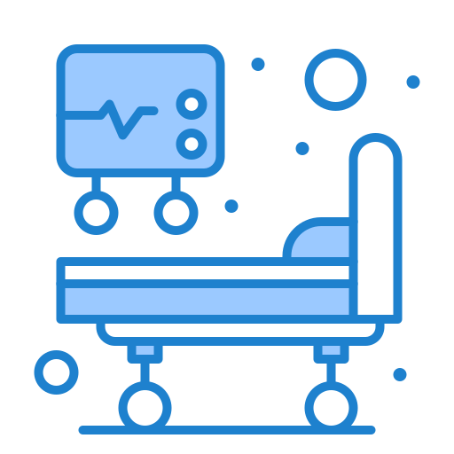Bed, hospital, icu, medical, treatment icon