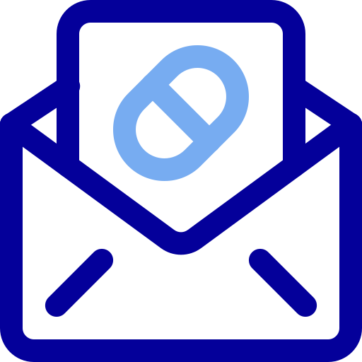 Medicine, drug, health, medical, mail, pharmacy, tablet icon