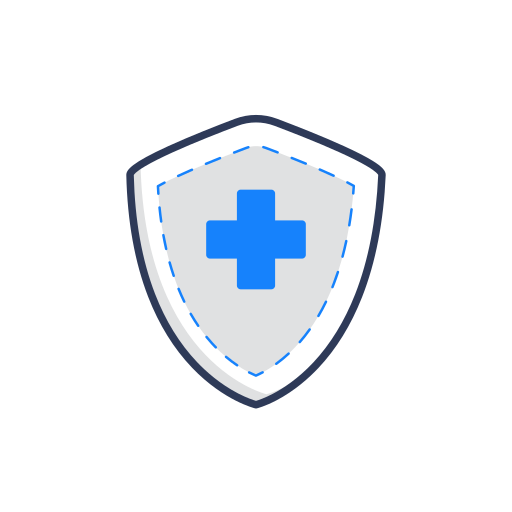 Health, healthcare, medical, medicine, secure, security, shield icon