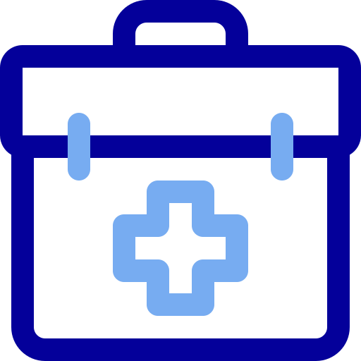 Medicine, medical, health, cross, kit, aid, first icon