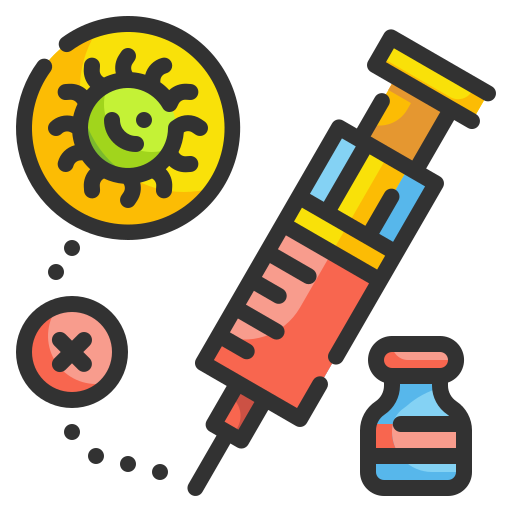 Anesthesia, drug, injection, medical, syringe, vaccine, virus icon