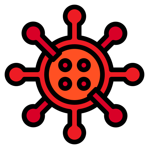 Bacterium, cells, coronavirus, medical, virus icon