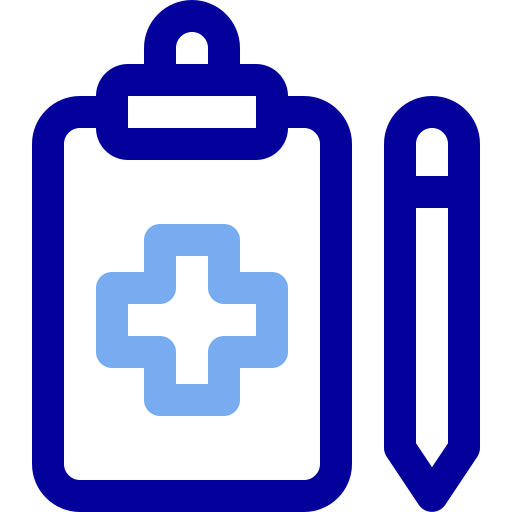 Clipboard, note, paper, document, hospital, result, medical icon