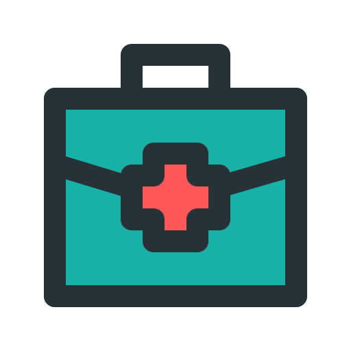 Aid, bag, health, kit, medical icon