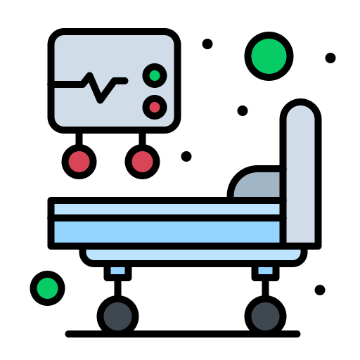 Bed, hospital, icu, medical, treatment icon