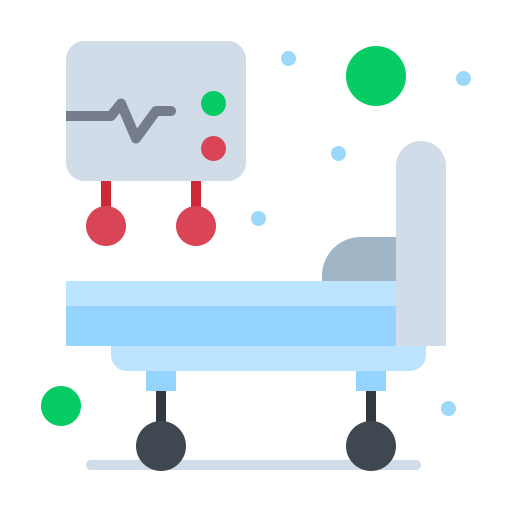 Bed, hospital, icu, medical, treatment icon