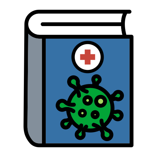 Book, coronavirus, education, handbook, medical, medicine, treatment icon