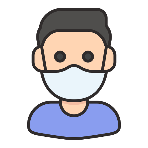 Avatar, healthcare, male, mask, medical, user icon