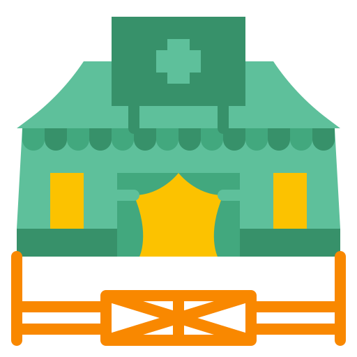 Emergency, field, hospital, medical, military, mobile icon