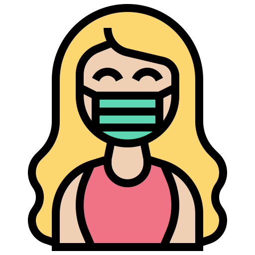 Coronavirus, covid-19, hygiene, mask, medical, protection, woman icon