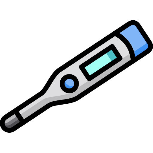 Check, color, covid, lineal, medical, medicine, thermometer icon