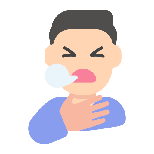 Breath, breathing, difficult, healthcare, illness, medical, sickness icon