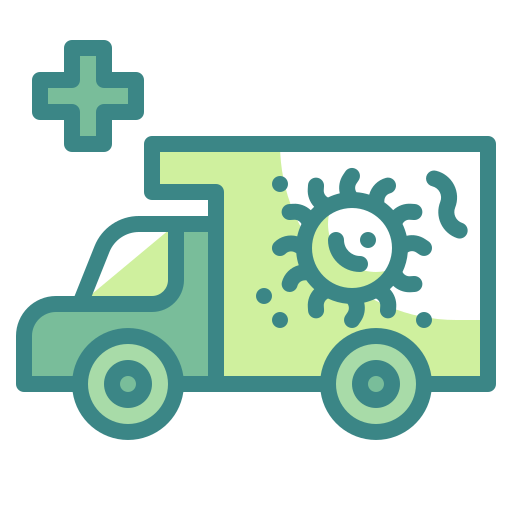 Ambulance, automobile, emergency, hospital, medical, transportation, vehicle icon