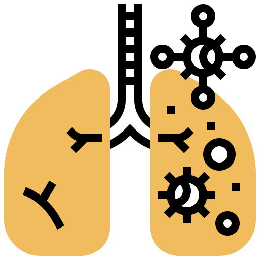Coronavirus, covid, lungs, medical, organ, pneumonia icon
