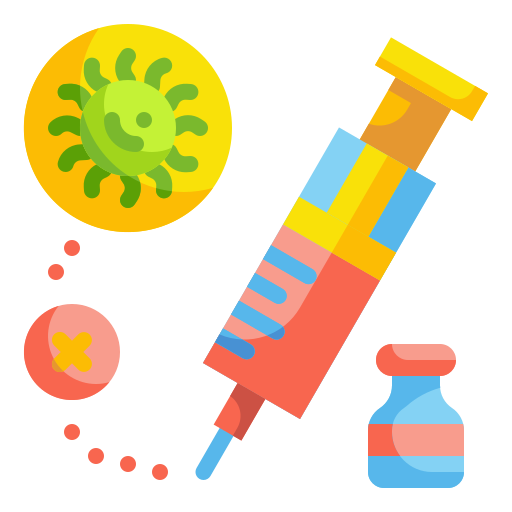 Anesthesia, drug, injection, medical, syringe, vaccine, virus icon