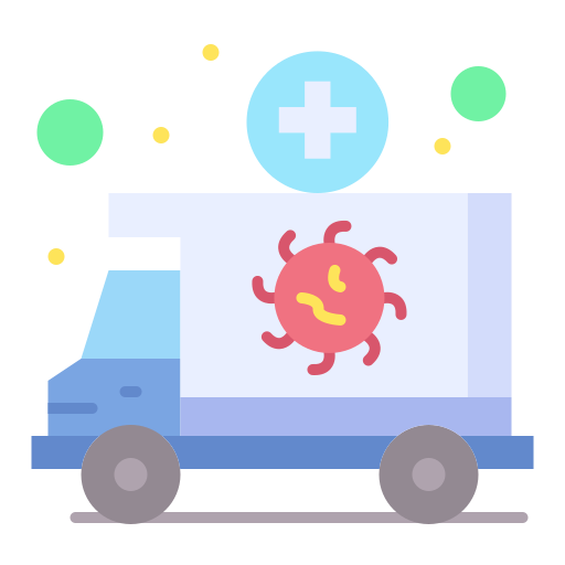 Ambulance, emergency, medical, transportation, vehicle icon