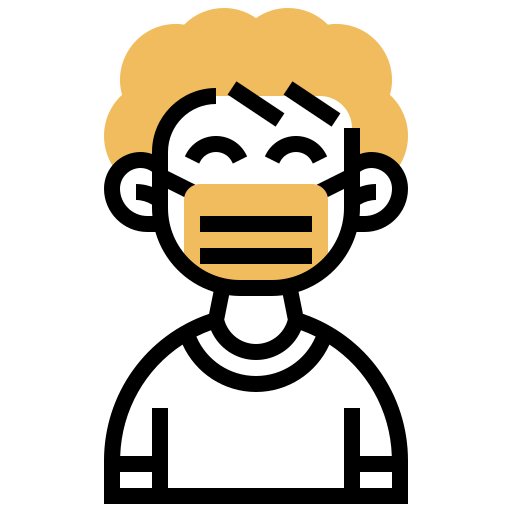 Coronavirus, covid, hygiene, man, mask, medical, protection icon