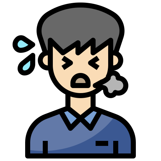And, cough, healthcare, medical, pacient, sickness icon