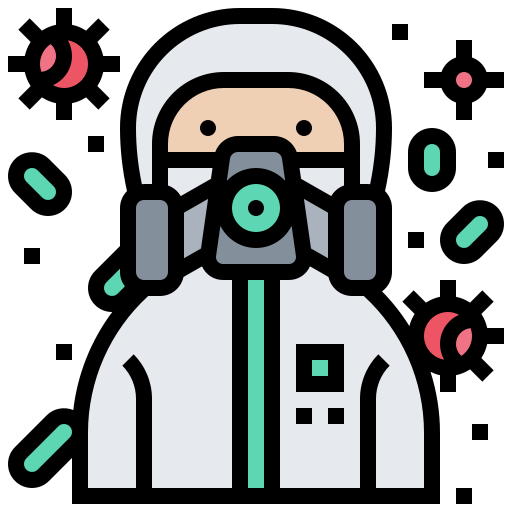 Coronavirus, covid-19, medical, protection, scientist, suit, virus icon
