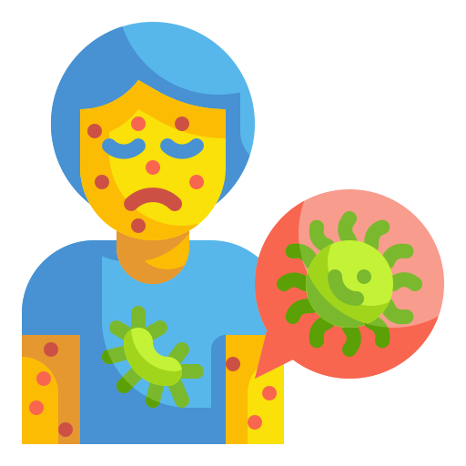 Cell, disease, infected, medical, patient, person, virus icon