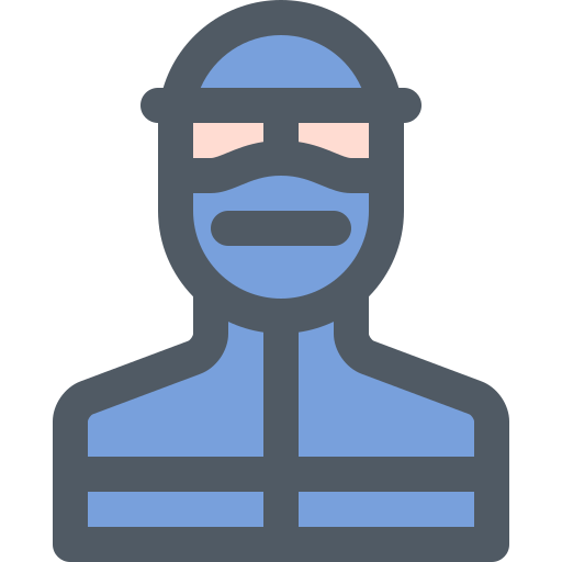 Doctor, mask, medical, officer, protection icon