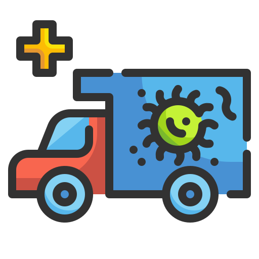 Ambulance, automobile, emergency, hospital, medical, transportation, vehicle icon