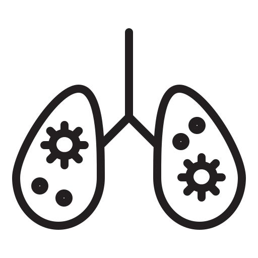 Health, lungs, medical, pandemic, people, sick, virus icon