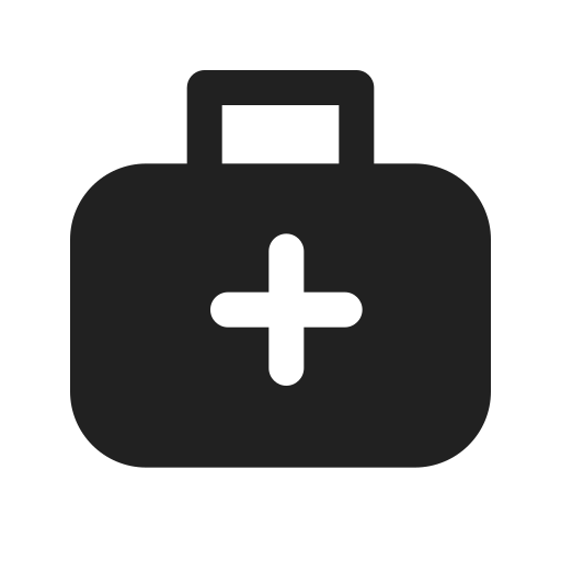 Ic, fluent, briefcase, medical, filled icon