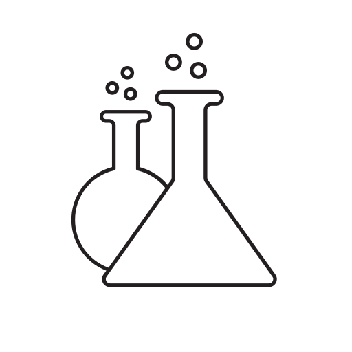 Balloon, erlenmeyer, flask, medicine, tests, experiment, laboratory icon