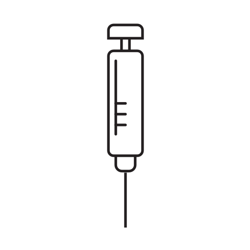 Injection, syringe, injecting, intravenous, vaccination, vaccine icon
