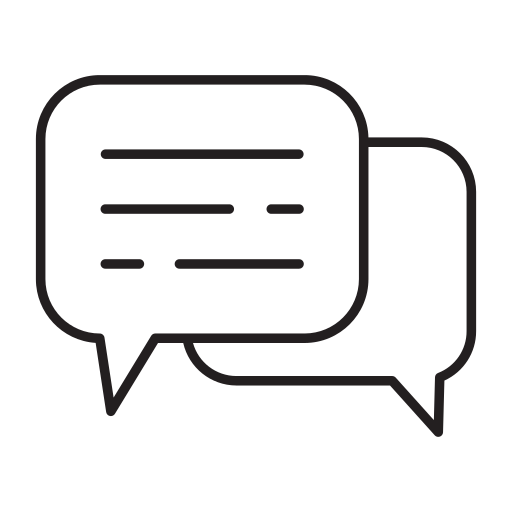Ballon, bubble, discussion, meeting, people, speaking, talking icon