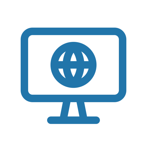 Internet, line, web icon