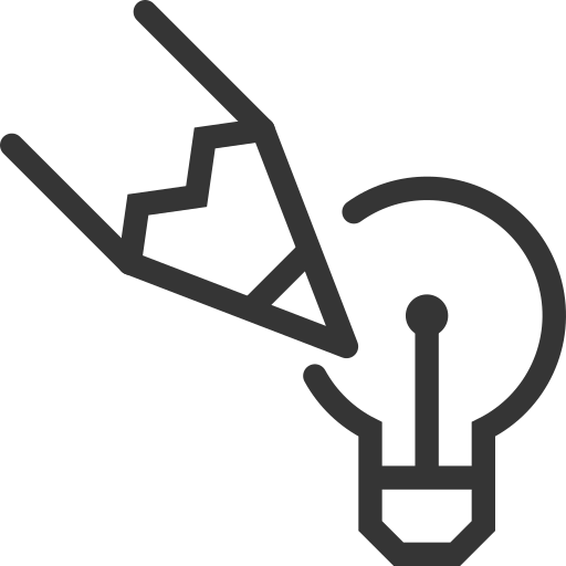 Creativity, edit, idea, lamp, pencil, write icon