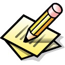 Beos, paper, pen, write icon
