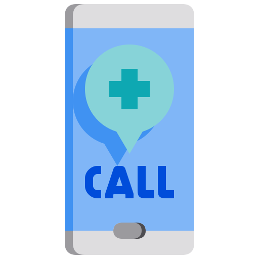 Call, contact, covid, emergency, hotline, smartphone, support icon