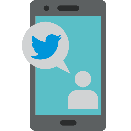 Mobile, phone, twitter, call, chat, message icon