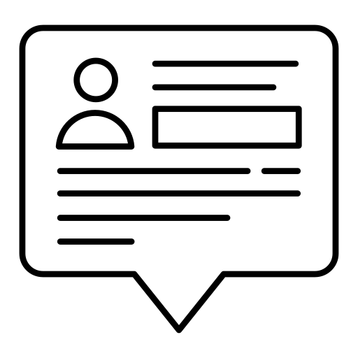 Personal, chat, message, bubble icon