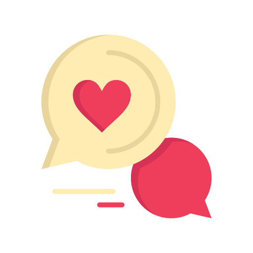 Bubble, chat, couple, day, love, message, romantic icon