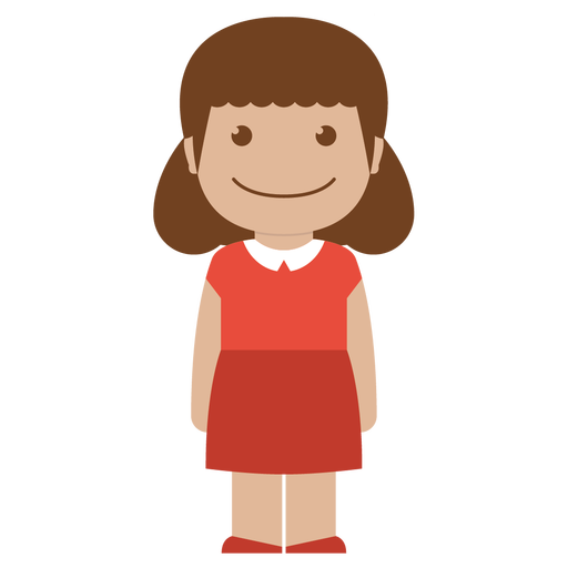 Avatar, child, female, girl, kid, person, red icon