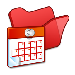 Folder, red, scheduled, tasks icon