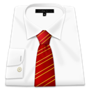 Clothing, tie, red, shirt, dress, business icon