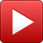 Youtube, play, white, red, video, pause icon