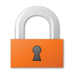 Lock, red icon