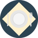 food and restaurant,dish,plate,restaurant,knife,cutlery,fork