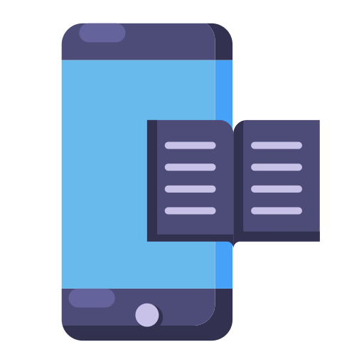 Book, education, mobile, phone, school, smartphone icon