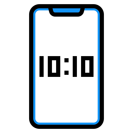 Clock, digital, phone, time icon