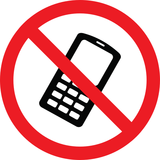 Forbidden, phone, prohibition, warning icon