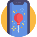 technology,smartphone,communications,mobile phone,cellphone,party,birthday and party,mobile,notification,message,telephone,celebration,phone call,telephone call,balloon,greetings ok 