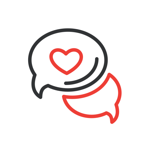 Communicate, love, message, sms, text, write, bubble icon